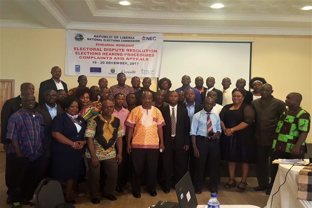 EC-UNPD JTF - Liberia organizes a two-day refresher training workshop for the NEC’s Hearing Clerks and Hearing Officers